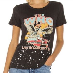 CHASER The Who Distressed Tie Dye Band Tshirt Top